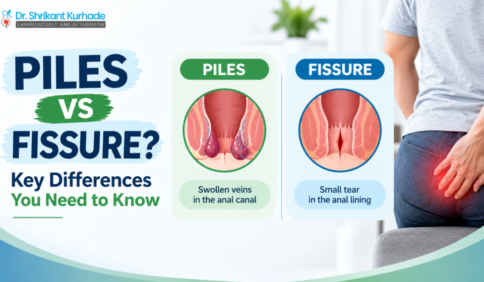 Difference between piles and fissure